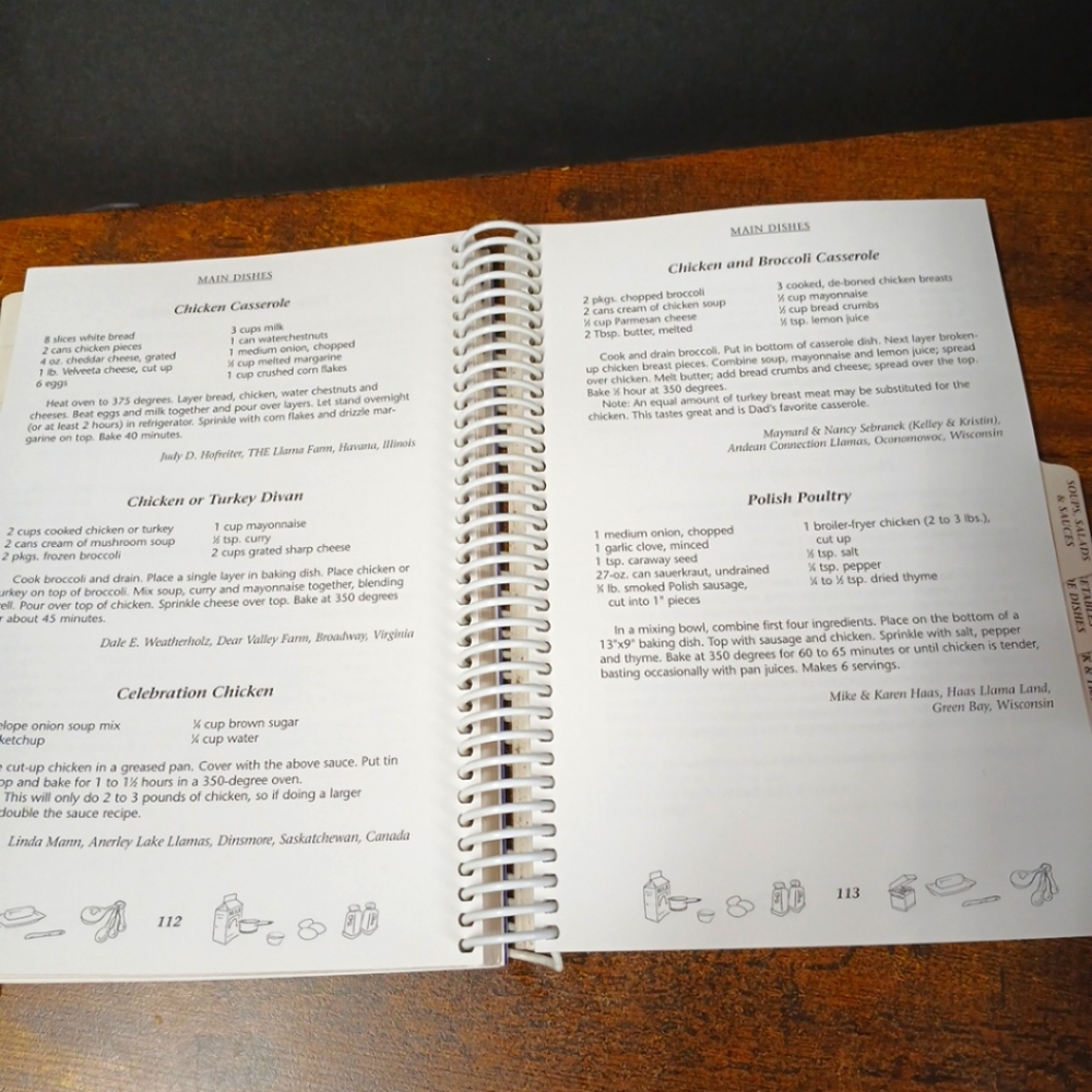 Llama Ranchers Favorite Family Recipes,  Spiral Bound Cookbook - Picture 7 of 7